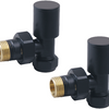 Round Pattern Valve Angled Black Vitow