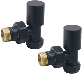 Round Pattern Valve Angled Black Vitow