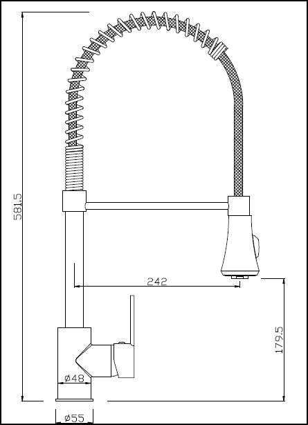 TOLSTA MONOBLOC KITCHEN SINK MIXER