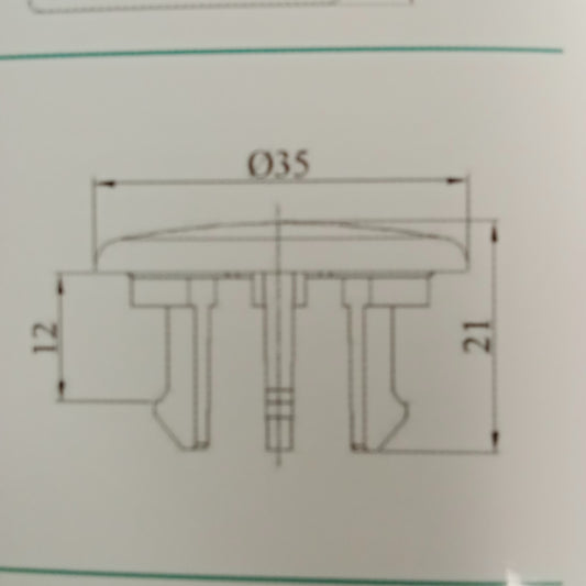 Basin Overflow Cover Inserts Black