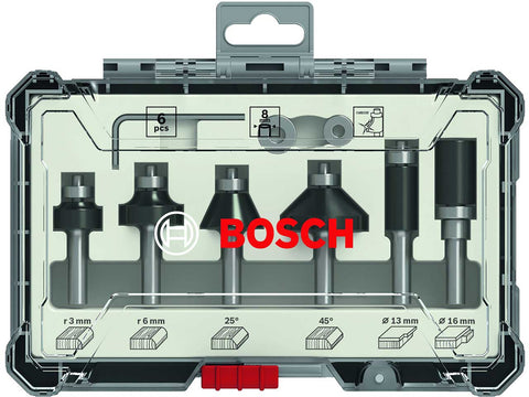 Bosch 6 Piece 1/4" Trim Edging Router Bit Set