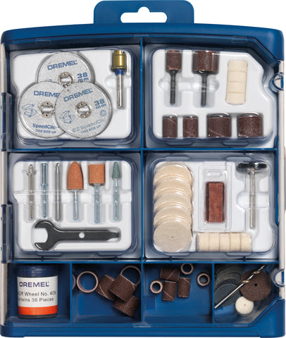 Multipurpose Modular Accessory Set, 100 Pieces, For Use With Dremel Tools