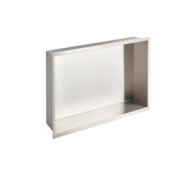 Highlife Elie Stainless Steel, Black or Brushed Brass Recessed Shower Niche (300mm x 450mm x 100mm) – Waterproof Wall Storage Shelf Insert –
