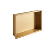 Highlife Elie Stainless Steel, Black or Brushed Brass Recessed Shower Niche (300mm x 450mm x 100mm) – Waterproof Wall Storage Shelf Insert –