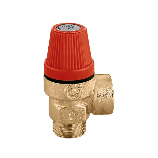 CALEFFI 15MM / 1/2 MXF EXTENDED 3BAR SAFETY RELIEF VALVE