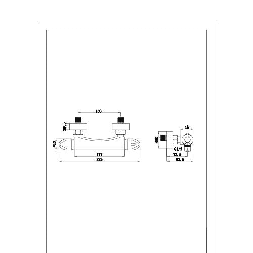 Thermostatic bar shower valve for combi / pumped systems wras approved