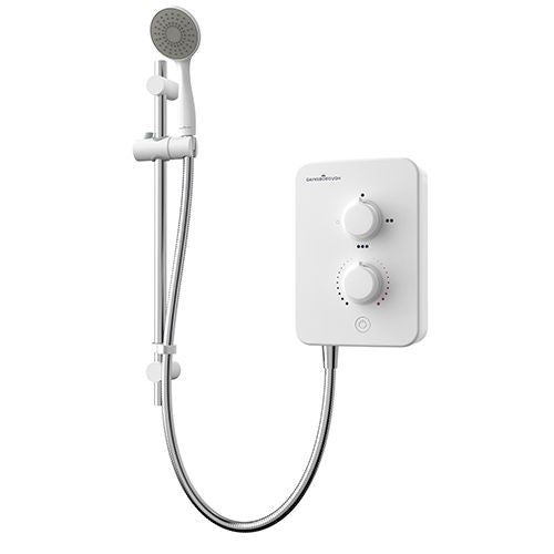 Gainsborough GSM95 Slim Mono 9.5kw Electric Shower White Chrome SE CSE