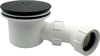 Black 90mm High Flow Shower Tray Waste