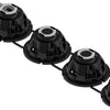 Bemis Pack of 4 Heavy Duty Shower Tray Feet - Black/Grey. Height Adjustable Plastic Shower Feet, with Anti Slip Pads. Durable Plastic Feet for Raised Shower Trays, Easy to Install (53mm to 92mm)