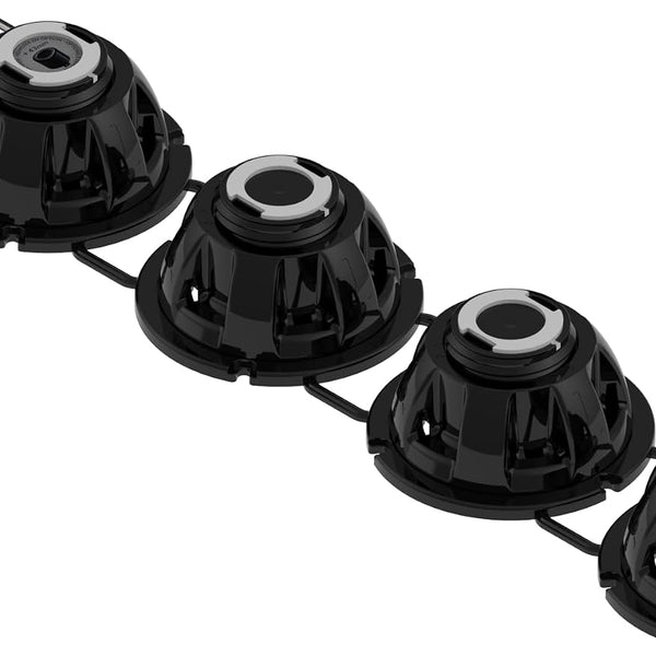 Bemis Pack of 4 Heavy Duty Shower Tray Feet - Black/Grey. Height Adjustable Plastic Shower Feet, with Anti Slip Pads. Durable Plastic Feet for Raised Shower Trays, Easy to Install (53mm to 92mm)