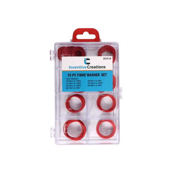 55pc Fibre Washer Set -Sturdy Case-