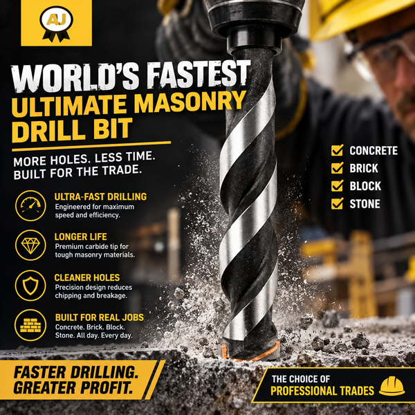 Drill Bit Ultimate Masonry Drill Bit- World Fastest- Grooved Carbide Tip 5.5mm X 85mm