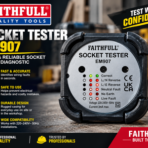 Electrical Socket Tester for UK Plug Sockets – Instant Polarity & Earth Leakage Detector with Visual Fault Alert – Essential Home Safety Tool for Wiring Inspections - Premium plumbing supply from GKS