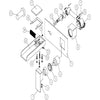 Wall Mounted Basin Mixer - Chrome
