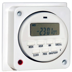 Flush Immersion Heater Timer Electronic 7 Day/24 Hours 16A (2A)