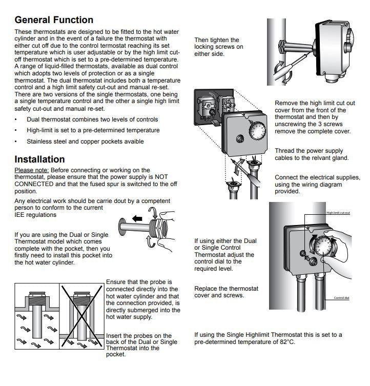 Grant Euroflame Boiler House Dual Thermostat