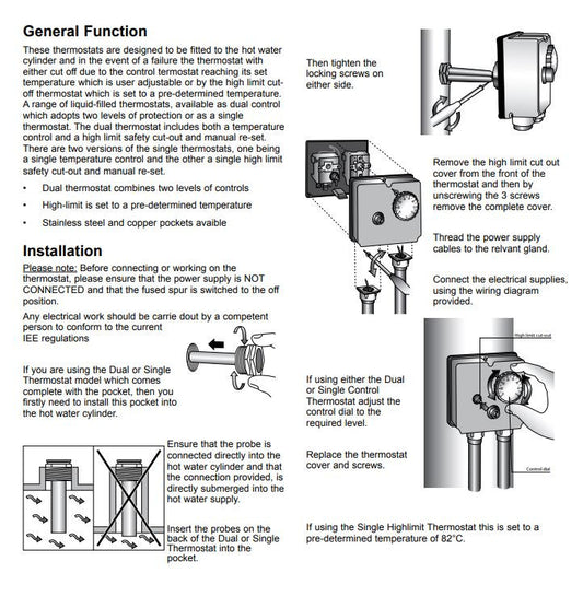 Grant Euroflame Boiler House Dual Thermostat