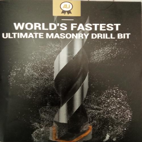 Drill Bit Ultimate Masonry Drill Bit- World Fastest- Grooved Carbide Tip 10mm x 120mm