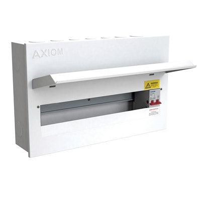 CED Axiom MCU18S Metal 16 Ways C/U Fitted with Isolator 2P 100A