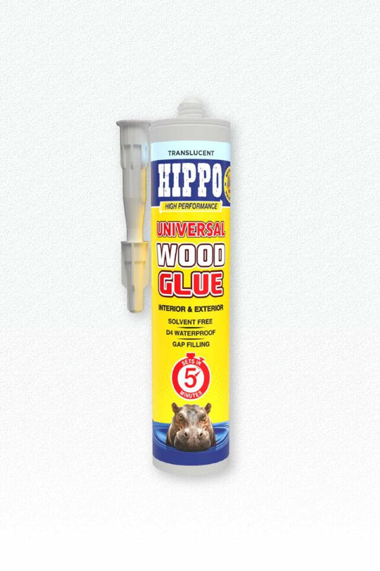 Universal Wood Glue 310ml Cartridge- Hippo/Tembe- Solvent FREE-Translucent