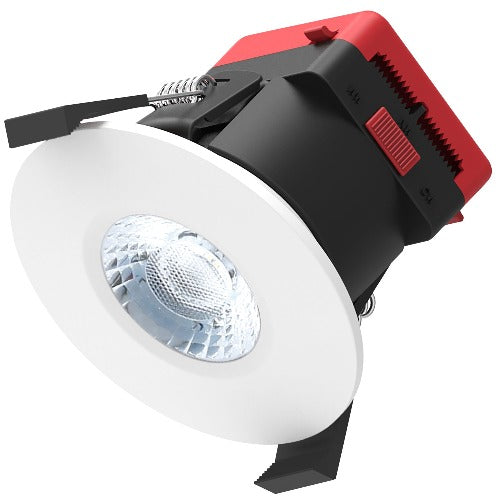 Switchable Dimmable LED IP65 Fire Rated Downlight White