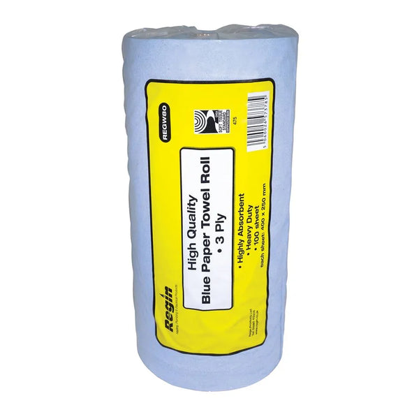 Blue Paper Towel Roll - 3ply - 100 Sheets- High Quality