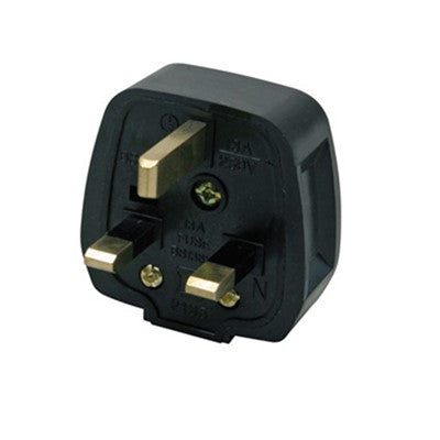 13amp -Black Fused Plug 13A