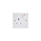 BRITISH GENERAL 900 SERIES 13A 1-GANG SP SWITCHED PLUG SOCKET WHITE