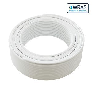 Keyplumb 10mm x 25m White Coil – Flexible Plumbing & Heating Pipe, Compatible with Push-Fit Fittings, Easy to Install – Trade Quality