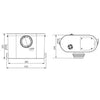 Sanitary Macerator Pump 3-in-1  | 700W, Multi-Connection Wastewater System for Toilet, Shower & Sink