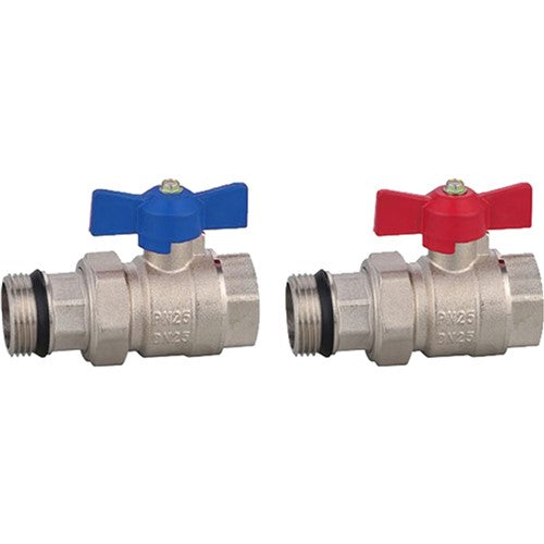 UFH - 1" Isolation Ball Valve - Pair (No Temp Gauge)