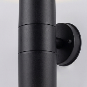 Elegant Black Up & Down Outdoor Wall Light – Coastal Grade IP44 Rated Garden Lamp with Twin GU10 Bulbs – Corrosion-Proof Exterior Lighting for Driveways, Porches