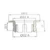 Basin Overflow Cover Inserts Black OF6-AB ( Antique Brass)
