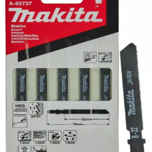 Makita A-85737 Jigsaw Blades Mild Steel, Stainless Steel B-22 T118A Bosch DeWalt