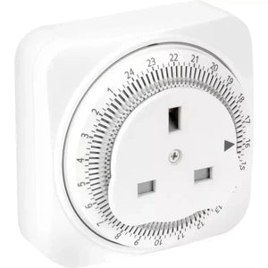 Axiom 24-Hour Plug-In Mechanical Segment Timer | 13A Socket Time Switch (SQT24H)