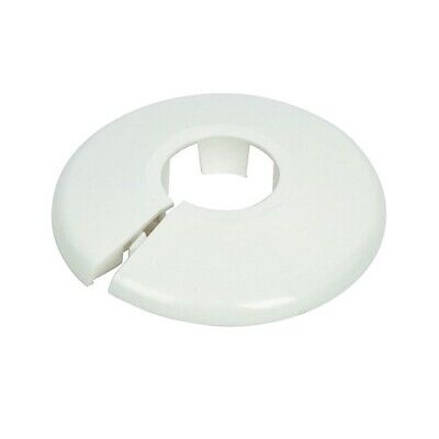 Radiator Pipe Collars White Plastic Covers- 10pk 15mm