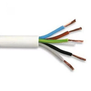 White Flex 0.75mm 5 Core 3185Y Round Flexible Cable Power Wiring Wire Multicore-2m