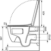 TECEloft set, toilet ceramic with cyclon flush, including seat/lid