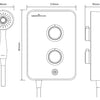 Aqualisa Gainsborough Slim Mono 8.5kW Electric Shower White- GSM85