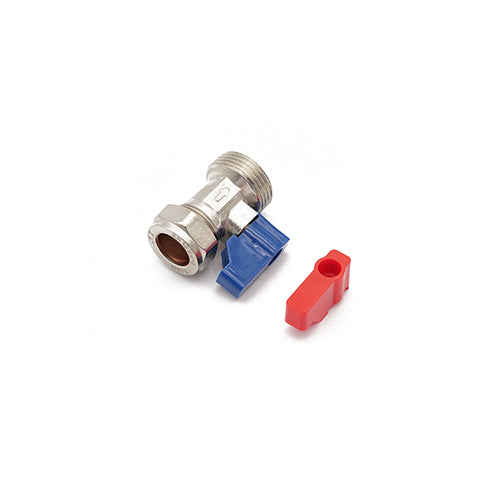 Chrome plated brass straight washing machine valve