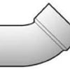 FLOPLAST 110mm Ring Seal Soil Offset Bottom Bend - Grey