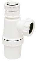 Floplast white telescopic bottle trap 76mm seal x 32mm TB37T