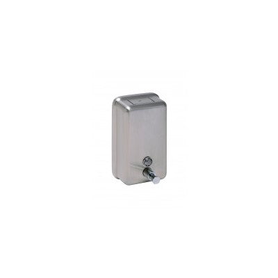 VERTICAL SOAP DISPENSER - 304 GRADE BRUSHED STAINLESS STEEL