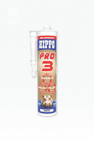 Hippo PRO 3 Adhesive, Sealant & Filler- 3 in 1 - 290ml- White