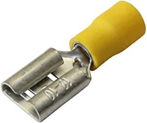 Pre Insulated Female Connectors Yellow 6mm /250 Tab**20's