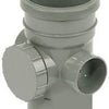FloPlast Grey Access Pipe Single Socket 110mm SP274GR