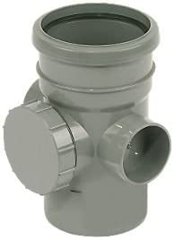 FloPlast Grey Access Pipe Single Socket 110mm SP274GR