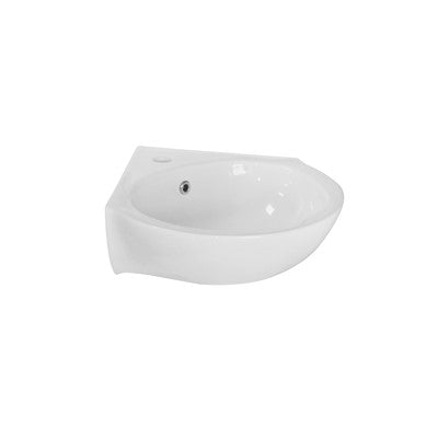 BASE CORNER BASIN 460 X 450MM - 1 TAP HOLE