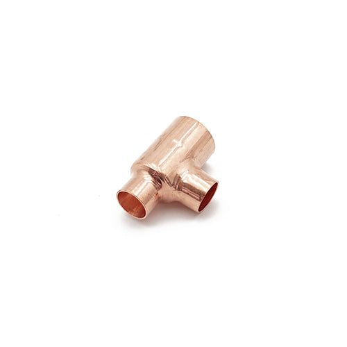 Copper Endfeed reduced tee 22 x 15 x 15mm