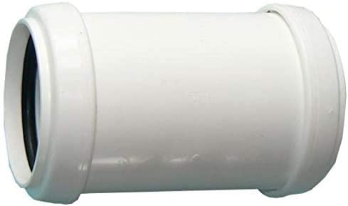 Floplast pushfit waste coupling 40mm White WP08W